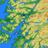 Nearby Forecast Locations - Loch Eil - Mapa