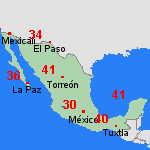 Pronóstico jue, 18-04 México