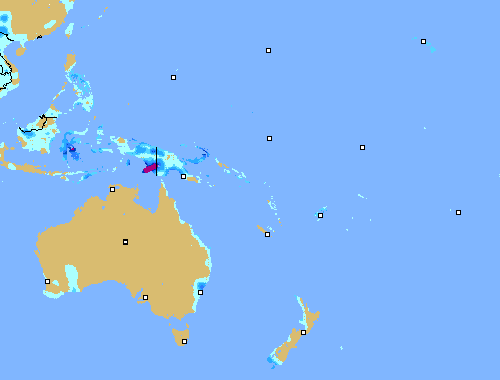 Precipitación (3 h) IslasPitcairn!