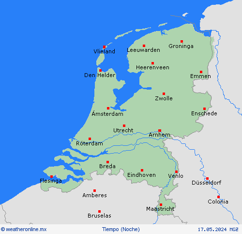visión general Países Bajos Europa Mapas de pronósticos
