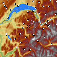 Nearby Forecast Locations - Le Grand Massif - Mapa