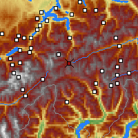 Nearby Forecast Locations - Andermatt - Mapa