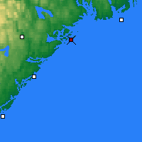 Nearby Forecast Locations - Jomfruland Lh - Mapa