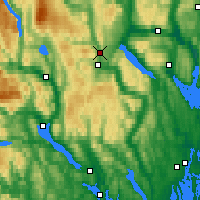 Nearby Forecast Locations - Kongsberg - Mapa