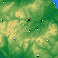 Nearby Forecast Locations - Galashiels - Mapa