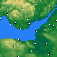 Nearby Forecast Locations - Cardiff - Mapa