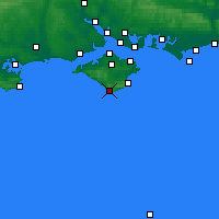 Nearby Forecast Locations - Isla de Wight - Mapa
