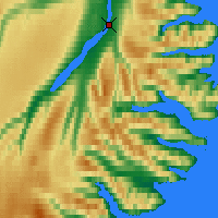 Nearby Forecast Locations - Egilsstaðir - Mapa