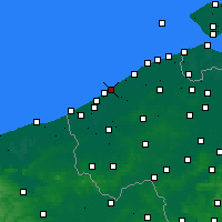 Nearby Forecast Locations - Ostende - Mapa
