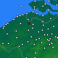 Nearby Forecast Locations - Maldegem - Mapa