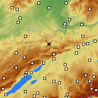 Nearby Forecast Locations - Delémont - Mapa