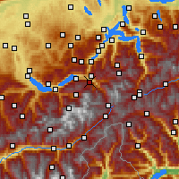 Nearby Forecast Locations - Meiringen - Mapa