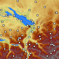 Nearby Forecast Locations - Rorschach - Mapa