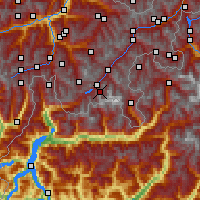 Nearby Forecast Locations - Piz Corvatsch - Mapa