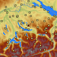 Nearby Forecast Locations - Hinwil - Mapa