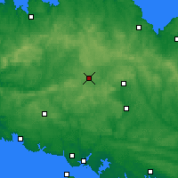 Nearby Forecast Locations - Rostrenen - Mapa
