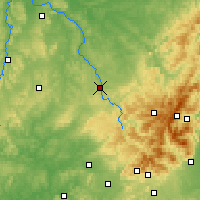 Nearby Forecast Locations - Épinal - Mapa