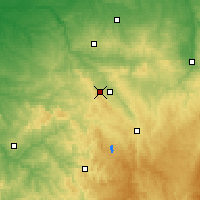 Nearby Forecast Locations - Guéret - Mapa
