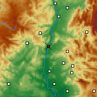 Nearby Forecast Locations - Montélimar - Mapa