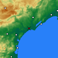 Nearby Forecast Locations - Béziers - Mapa