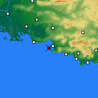 Nearby Forecast Locations - Cap Pomègues - Mapa