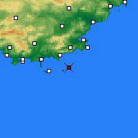 Nearby Forecast Locations - Isla de Levant - Mapa