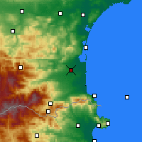 Nearby Forecast Locations - Perpiñán - Mapa