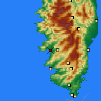Nearby Forecast Locations - Ajaccio - Mapa