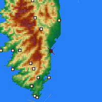Nearby Forecast Locations - Solenzara - Mapa