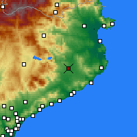 Nearby Forecast Locations - Gerona - Mapa
