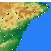 Nearby Forecast Locations - El Alted - Mapa