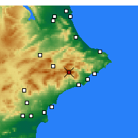 Nearby Forecast Locations - Sierra de Aitana - Mapa