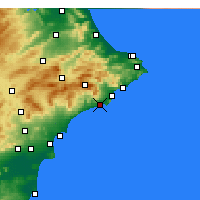 Nearby Forecast Locations - Benidorm - Mapa