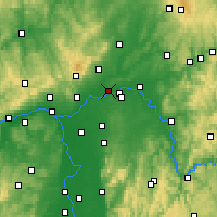 Nearby Forecast Locations - Fráncfort - Mapa