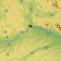 Nearby Forecast Locations - Ratisbona - Mapa