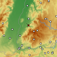 Nearby Forecast Locations - Friburgo de Brisgovia - Mapa