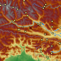 Nearby Forecast Locations - Weißensee - Mapa