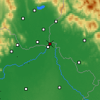 Nearby Forecast Locations - Záhony - Mapa
