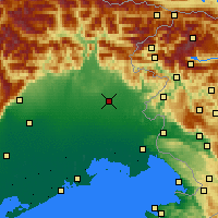 Nearby Forecast Locations - Údine - Mapa