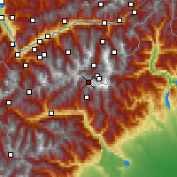 Nearby Forecast Locations - Pian Rosa - Mapa