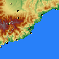 Nearby Forecast Locations - Albenga - Mapa