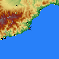Nearby Forecast Locations - Alassio - Mapa