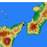 Nearby Forecast Locations - Mesina - Mapa