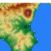 Nearby Forecast Locations - Base Aérea de Sigonella - Mapa