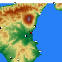 Nearby Forecast Locations - Catania - Mapa