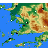 Nearby Forecast Locations - Milas-Bodrum aeropuerto - Mapa