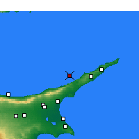 Nearby Forecast Locations - Gialusa - Mapa