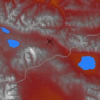 Nearby Forecast Locations - Mugur-Aksy - Mapa