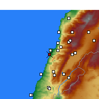 Nearby Forecast Locations - Beirut - Mapa