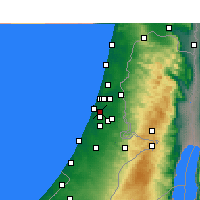Nearby Forecast Locations - Beit Dagan - Mapa
